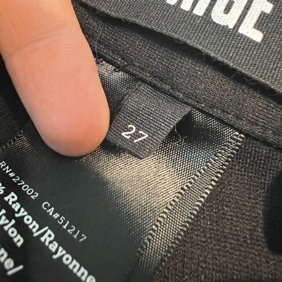 PAIGE Dress Pants w/ “Leather” Accents / Black / US Ladies 27 - Picture 7 of 9